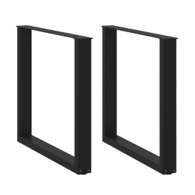 Coffee Table Leg Set of 2 Black Powder-coated steel Med...