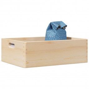 Wooden Box Natural Solid pine wood Medium Storage Box