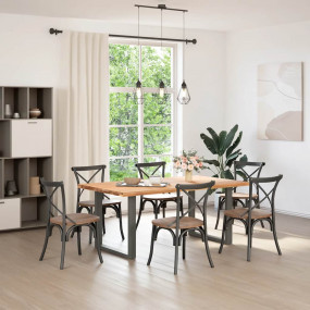 Coffee Table Leg Set of 2 Anthracite Powder-coated stee...