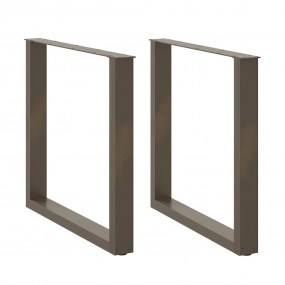 Coffee Table Leg Set of 2 Natural Steel Powder-coated s...
