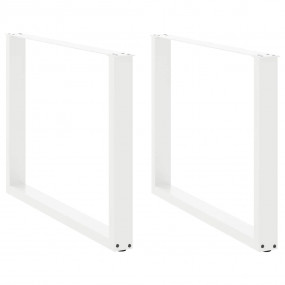 Coffee Table Leg Set of 2 White Powder-coated steel Med...