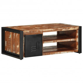 Coffee Table Multicolored with wood grain and black iro...