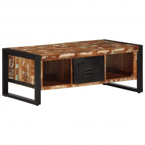 Coffee Table Multicolor Reclaimed wood, iron Medium Ind...