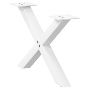 Coffee Table Leg Set of 2 White Steel Medium Adjustable...