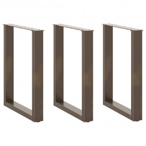 Coffee Table Leg Set of 3 Natural steel Powder-coated s...