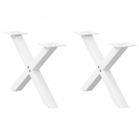 Coffee Table Leg Set of 2 White Powder-coated steel Sta...