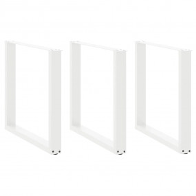 Coffee Table Leg Set of 3 White Powder-coated steel Med...