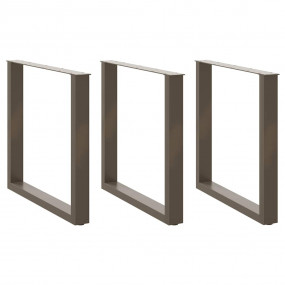 Coffee Table Leg Set of 3 Natural Steel Powder-coated S...