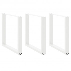 Coffee Table Leg Set of 3 White Powder-coated steel Med...