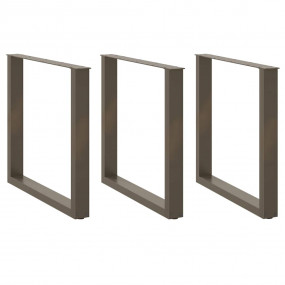 Coffee Table Leg Set of 3 Natural steel Powder-coated s...