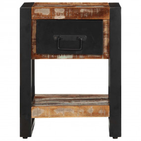Bedside Cabinet Set of 2 Multicolored Solid Mango Wood,...