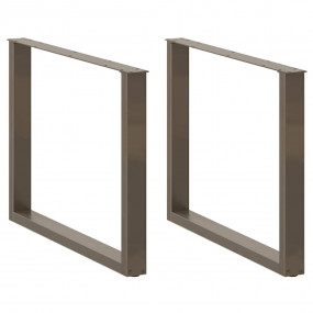 Coffee Table Leg Set of 3 Natural steel Powder-coated s...