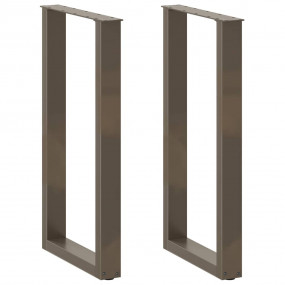 Coffee Table Leg Set of 2 Natural steel Steel Medium