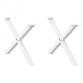 Coffee Table Leg Set of 2 White Powder-coated steel Med...