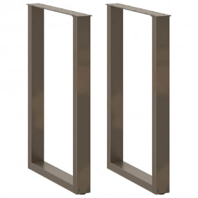 Coffee Table Leg Set of 2 Natural steel Powder-coated s...