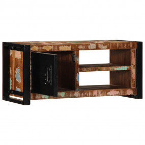 TV Cabinet Black and brown Solid reclaimed wood, iron M...