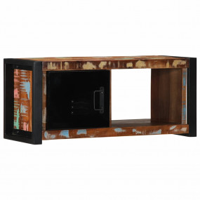 TV Cabinet Black and Brown Solid reclaimed wood, iron M...