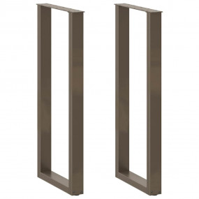Coffee Table Leg Set of 2 Natural steel Powder-coated s...