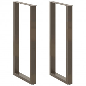 Coffee Table Leg Set of 2 Natural steel Powder-coated s...