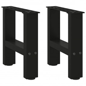 Coffee Table Legs Set of 2 Black Powder-coated steel Le...