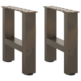 Coffee Table Leg Set of 2 Natural Steel Powder-coated S...