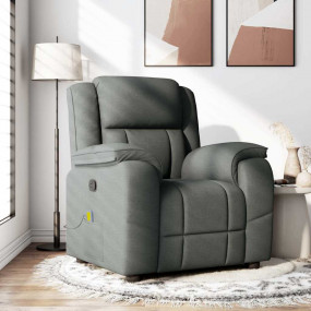 Massage Recliner Chair Dark grey 100% polyester, metal,...