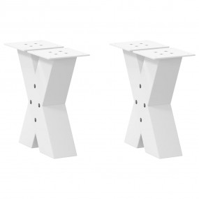 Coffee Table Leg Set of 2 White Powder-coated steel Sta...
