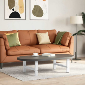 Coffee Table Leg Set of 2 White Powder-Coated Steel Med...