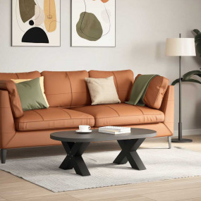Coffee Table Leg Set of 2 Black Powder-coated steel Med...