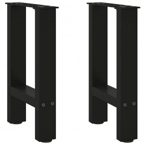 Coffee Table Legs Set of 2 Black Powder-coated steel 11...