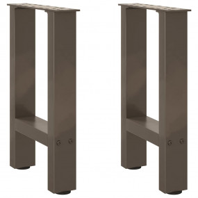 Coffee Table Legs Set of 2 Natural Steel Steel Medium