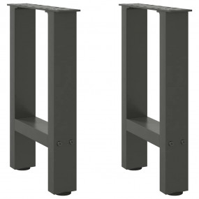 Coffee Table Leg Set of 2 Anthracite Powder-coated stee...