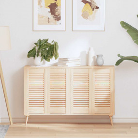 Cabinet Door Set of 4 Natural Pine Solid Pine Wood Medi...