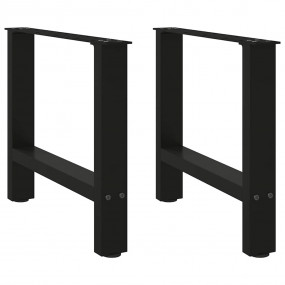 Coffee Table Leg Set of 2 Black Powder-coated steel Sta...