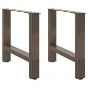 Coffee Table Leg Set of 2 Natural Steel Powder-coated s...