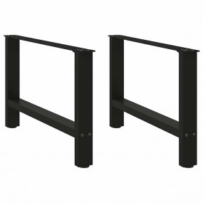 Coffee Table Leg Set of 2 Black Powder-coated steel Med...