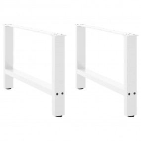 Coffee Table Leg Set of 2 White Powder-coated steel Med...