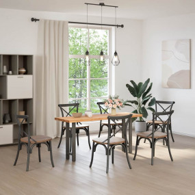 Coffee Table Leg Set of 2 Anthracite Powder-coated stee...