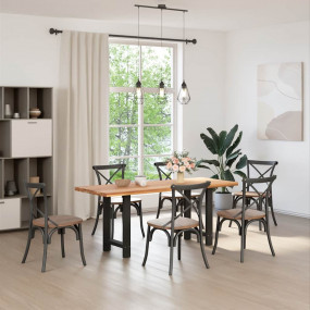Coffee Table Leg Set of 2 Black Powder-coated steel