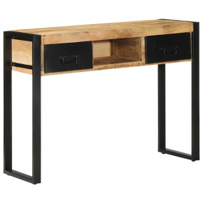 Console Table Natural wood and black Solid mango wood, ...