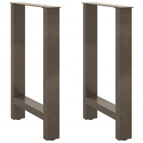 Coffee Table Leg Set of 2 Natural Steel Powder-coated s...