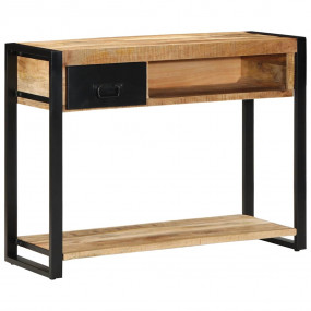 Console Table Mango Solid rough mango wood 39.4x13.8x29...