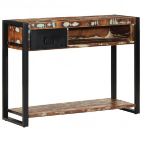 Console Table Multicolored Solid reclaimed wood