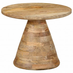 Side Table Brown Solid Mango Wood Small Durable Side Ta...