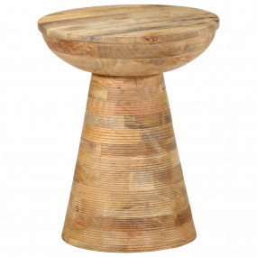 Side Table Natural Mango Wood Solid Build Small Durable...