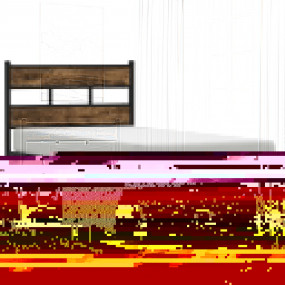 Bed Frame Smoked Oak Steel, Engineered Wood Small Singl...
