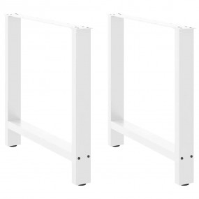 Coffee Table Leg Set of 2 White Powder-coated steel 31....