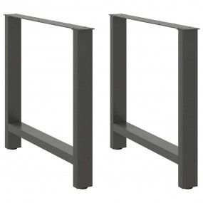 Coffee Table Leg Set of 2 Anthracite Powder-coated stee...