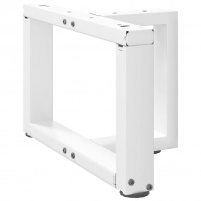 Coffee Table Leg White Steel Medium Adjustable Feet
