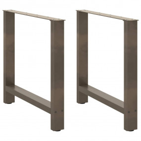Coffee Table Leg Set of 2 Natural Steel Powder-coated s...